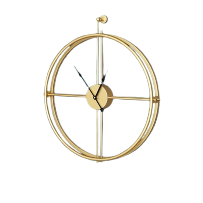 Modern European Wall Clock Gold Black Needle Home Decor 60cm