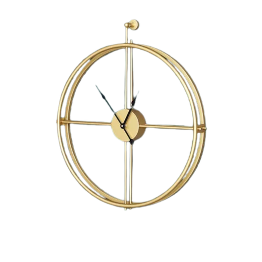 Modern European Wall Clock Gold Black Needle Home Decor 60cm