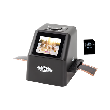 Black Digital Film Slide Scanner 35mm Negatives LCD 16GB