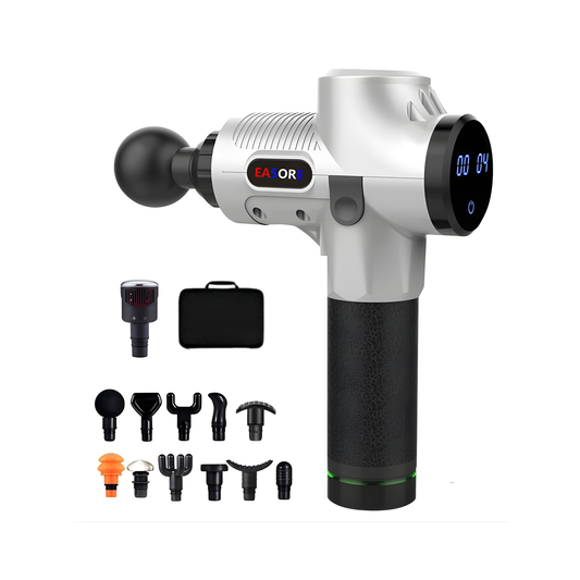 Powerful 24V Massage Gun with 12 Heads White