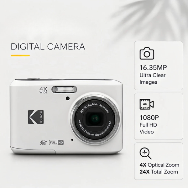 16MP Digital Camera 4X Zoom 1080p HD Compact Camera