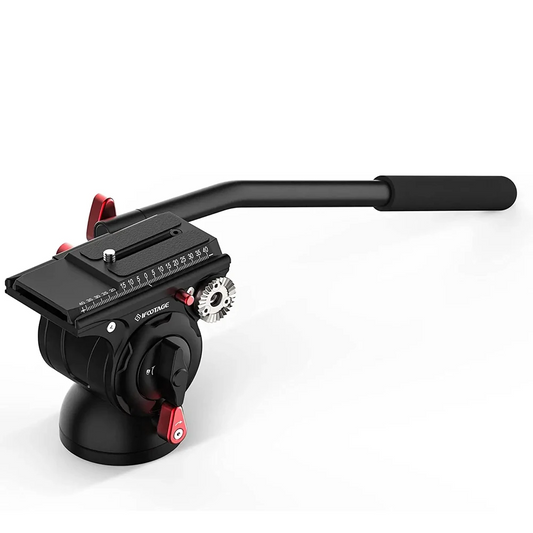 Lightweight Fluid Video Head Tripod Pan Tilt Aluminium
