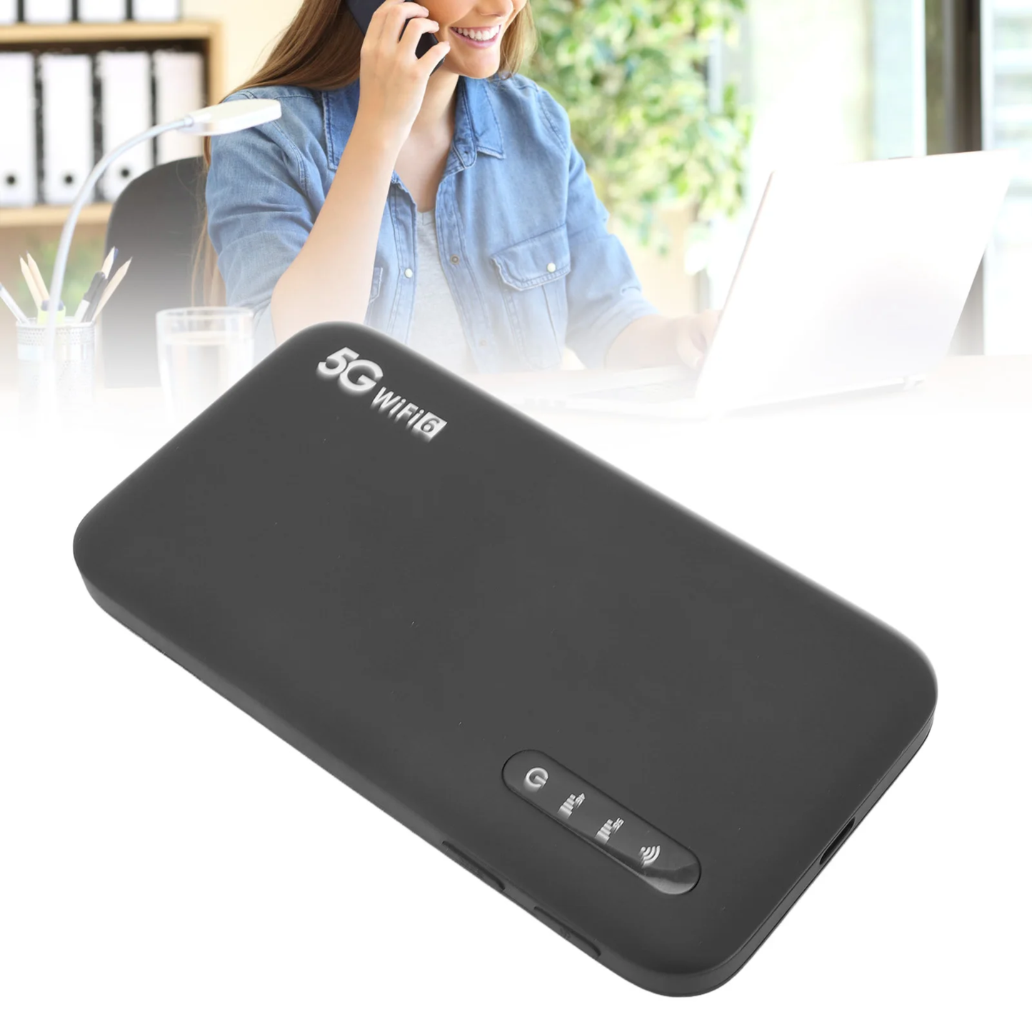Portable 5G WiFi 6 Hotspot with 6100mAh Battery for Travel