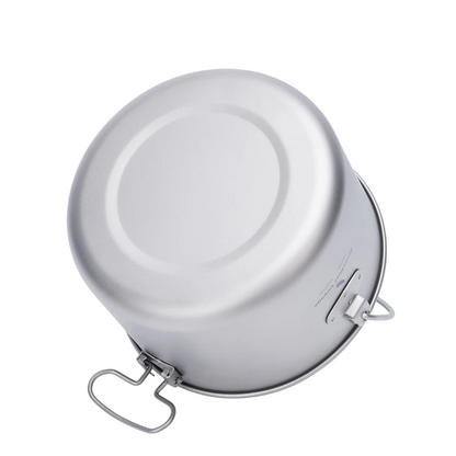 Portable Titanium Cooking Pot Set for Outdoor Camping