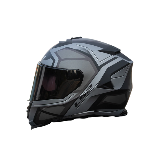 Gray Armour M Motorbike Helmet with Safety Rating
