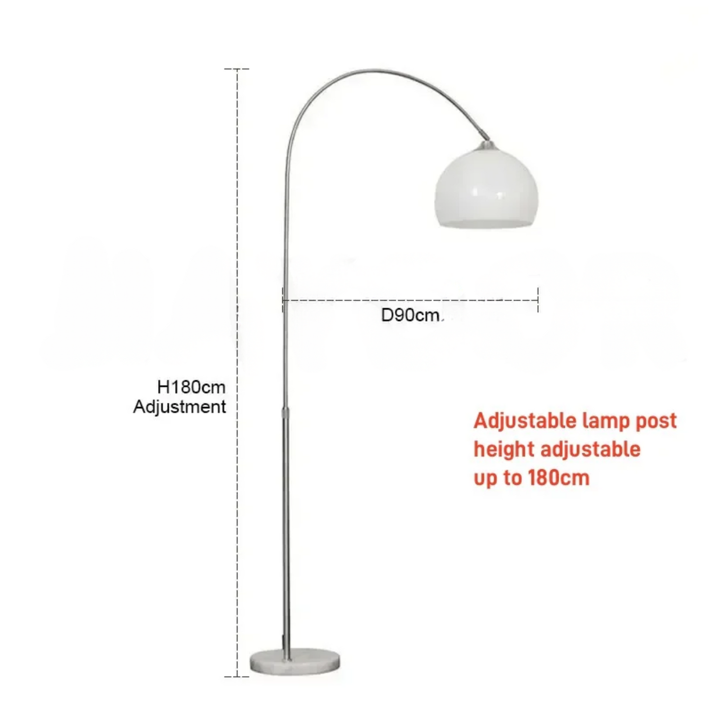 Minimalist Floor Lamp White Medium with 3 Color Mood Switch