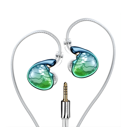 Portable HiFi Earphones Hybrid IEM 4.4mm Green