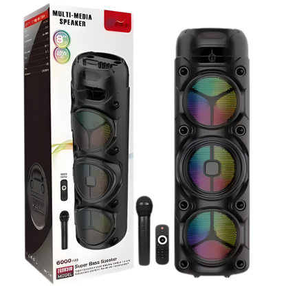 40W Wireless Bluetooth Party Speaker with LED Lights