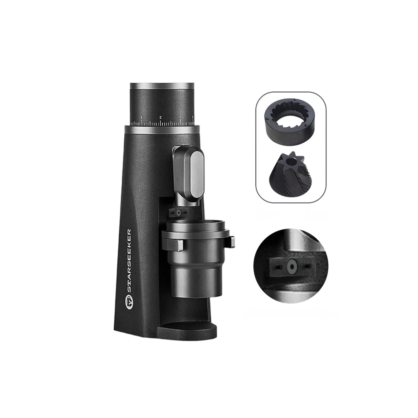 Black Ti Plasma Electric Espresso Grinder 48mm