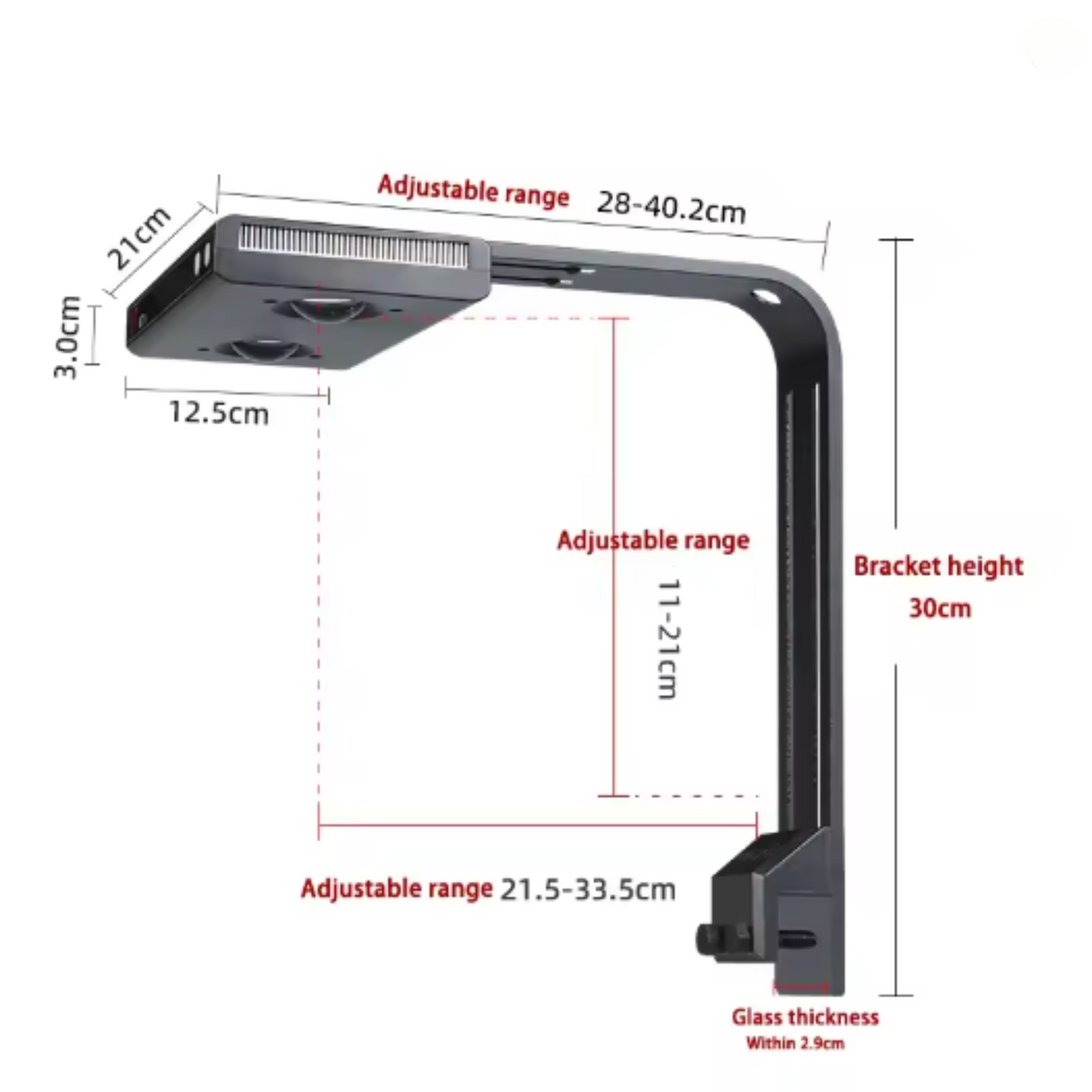 Smart 140W Coral Reef LED Aquarium Light with App Control Bracket