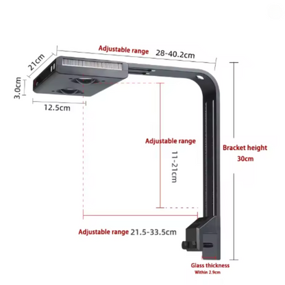 140W WiFi Full Spectrum LED Aquarium Light with Mounting Kit