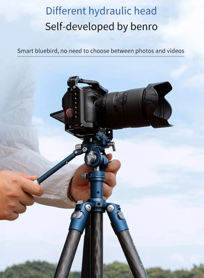 Ultra Lightweight Carbon Fiber Travel Tripod DSLR Camera