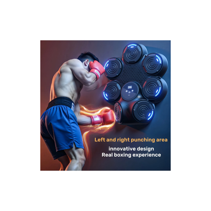 Wall Mounted Music Boxing Trainer Bluetooth Punch Target Black