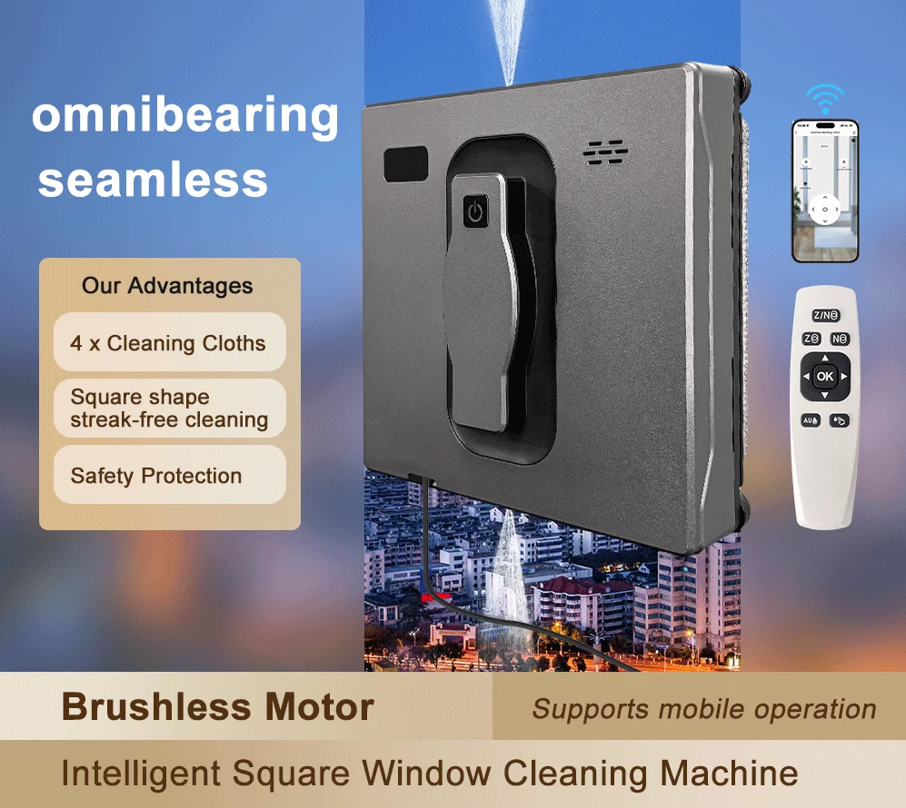 Smart Robot Window Cleaner with Dual Water Spray