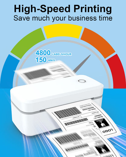 110mm Bluetooth Thermal Label Printer Wireless for Shipping Labels