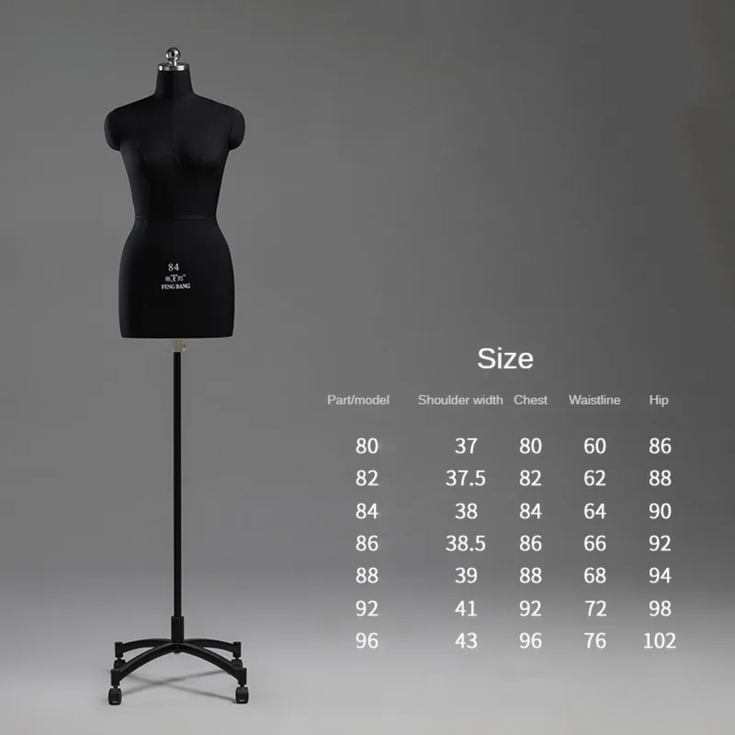 Black Sewing Mannequin for Clothing Design