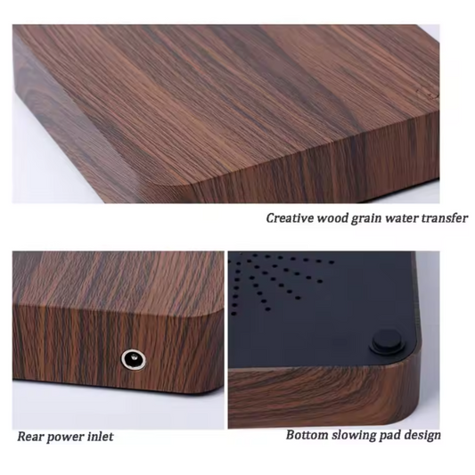 Levitating Magnetic Bonsai Pot with Walnut Base