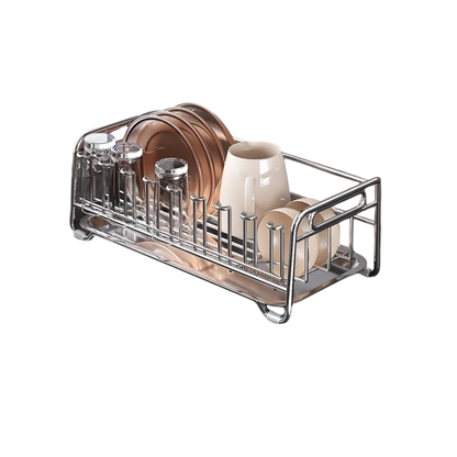 46x20cm Stainless Steel Plate & Cup Drainer Rack