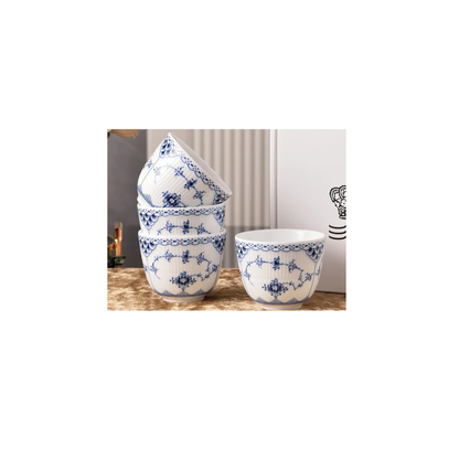Blue Porcelain Tea Cup and Saucer Set 4pcs