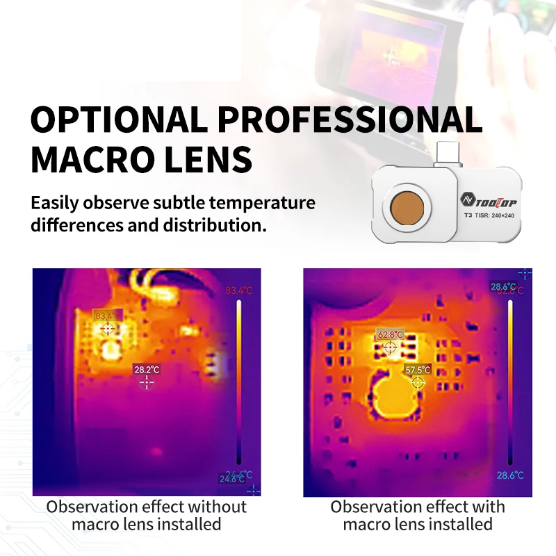 T3 Smartphone Thermal Imager with Macro Lens