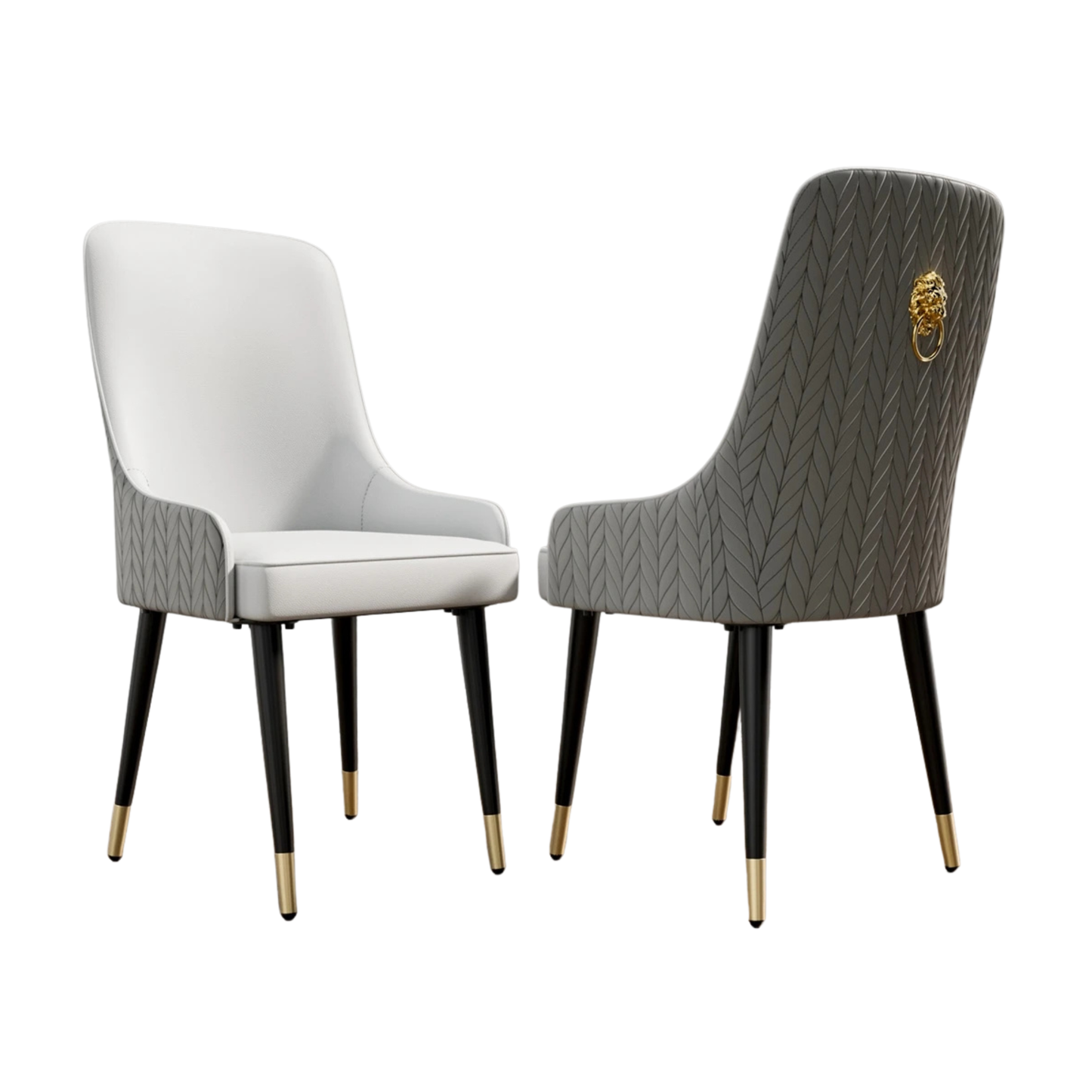 Grey Knocker Back Dining Chairs Set of 2