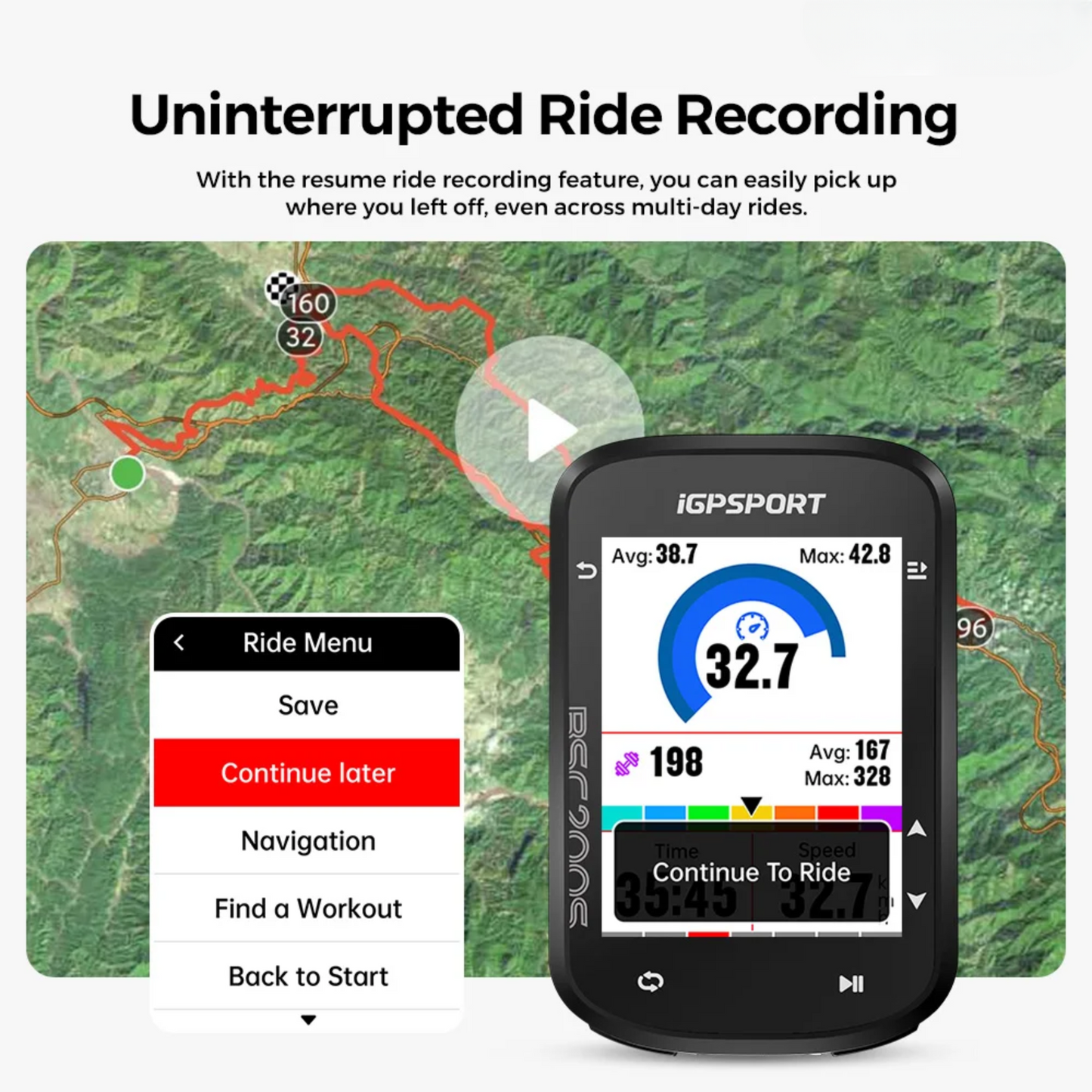 GPS Bike Computer BSC200S with Colour Display & Bluetooth