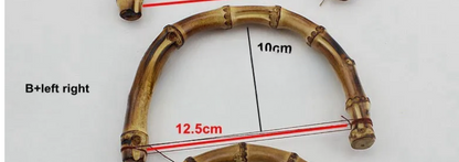 Light Front  Back Craft DIY 30pcs Bamboo Handbag Handles