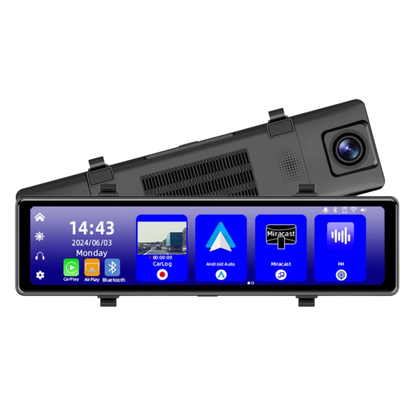 12 Smart 4K Dash Cam Mirror Rear Camera