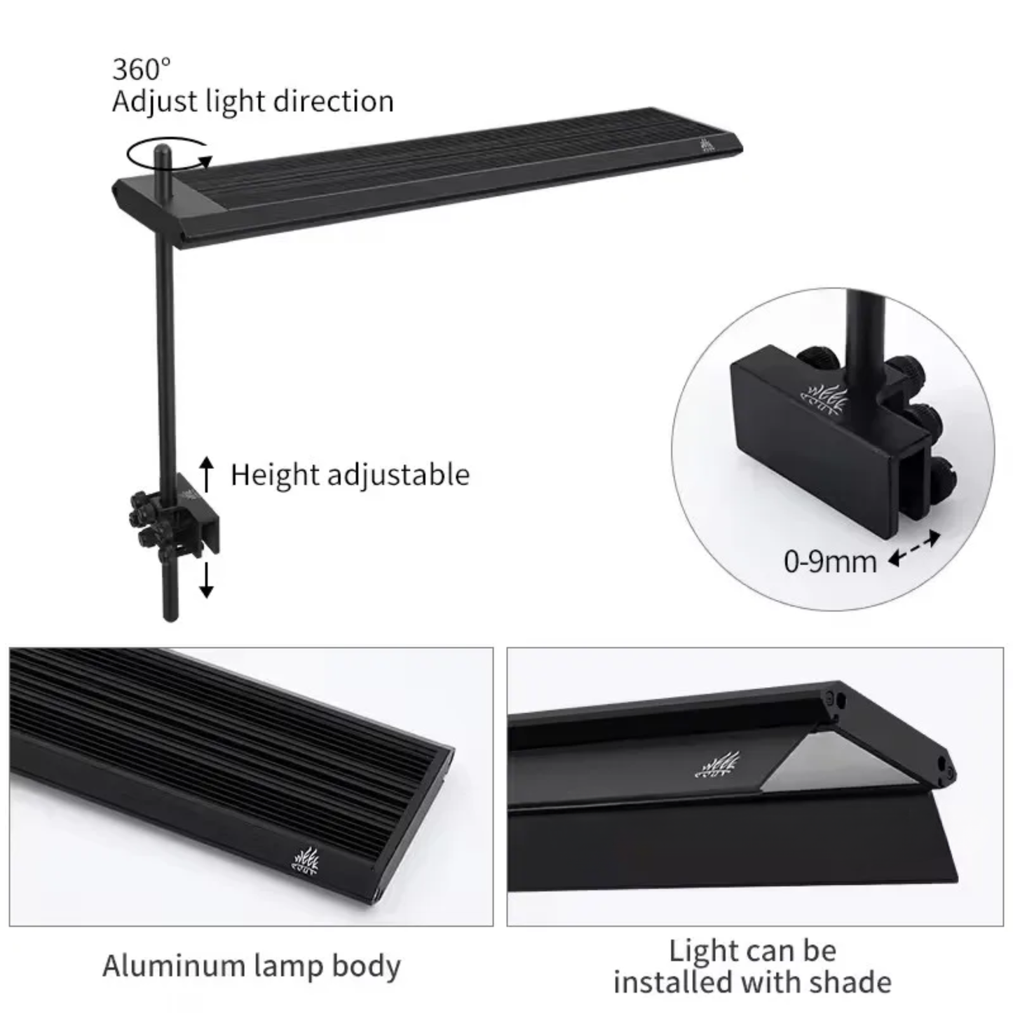 30W Aquarium LED Light Full Spectrum RGB Bluetooth Control