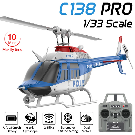 C138 PRO RC Helicopter Optical Flow 100m Range