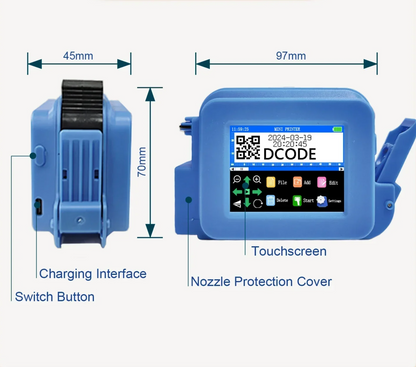 Compact Handheld Printer for Labels Barcodes and Logos