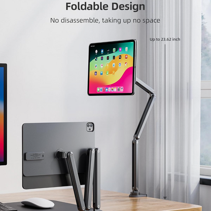Adjustable Aluminum Tablet Stand with Magnetic Charging