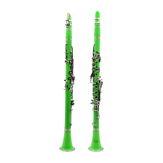Green Bb Clarinet with Bakelite Body and Case