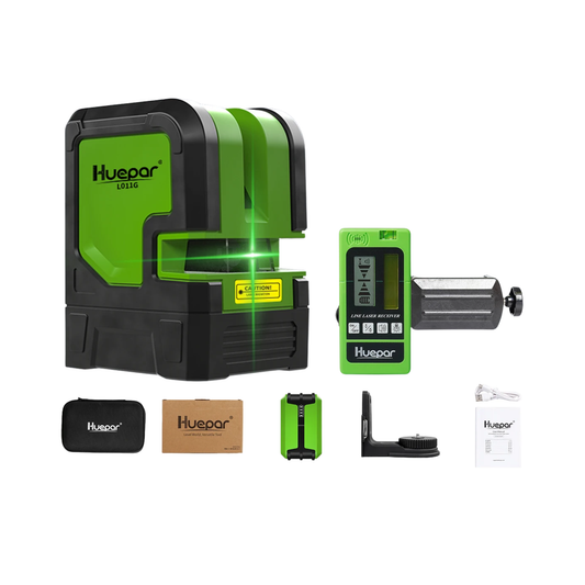 Compact Green Beam Laser Level Kit with Magnetic Base