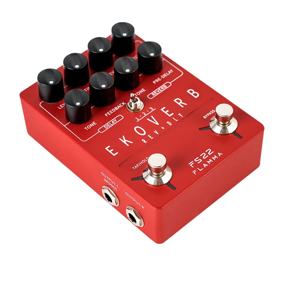 Dual Reverb Delay Pedal with Freeze and Trail Function