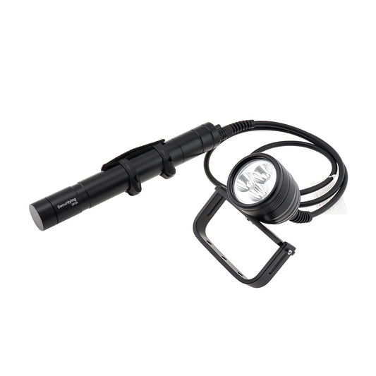 Scuba LED Torch 150m Waterproof 2M Line