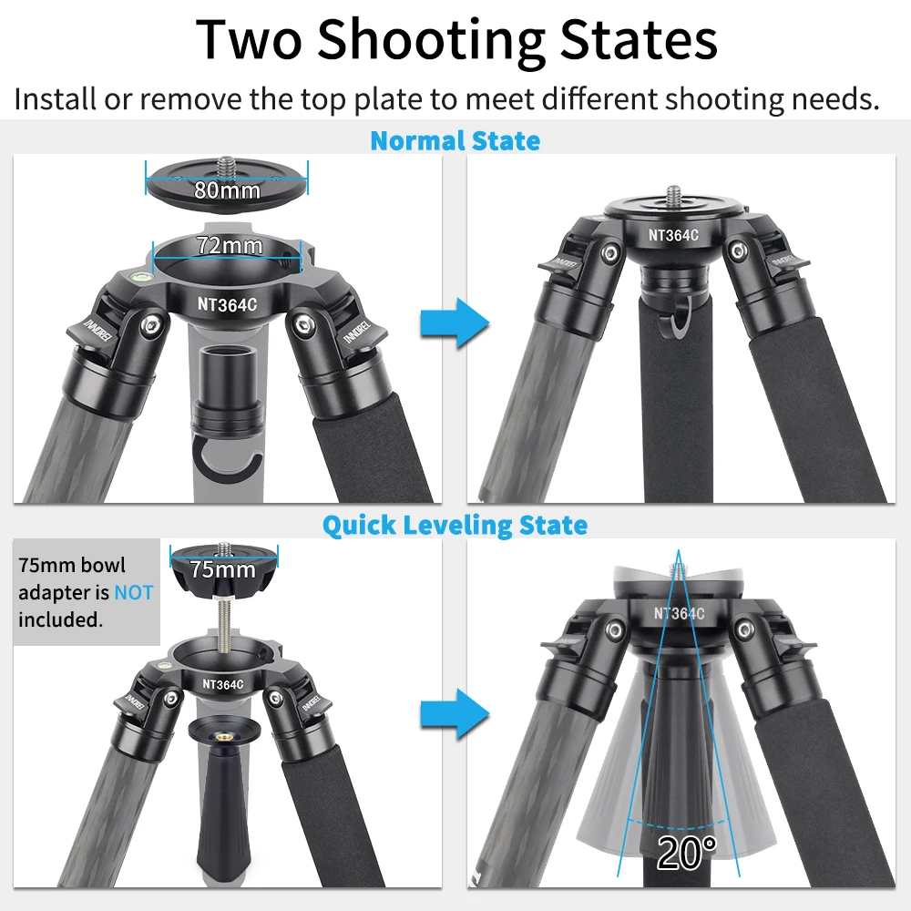 Professional Carbon Fiber Tripod for DSLR Video Cameras