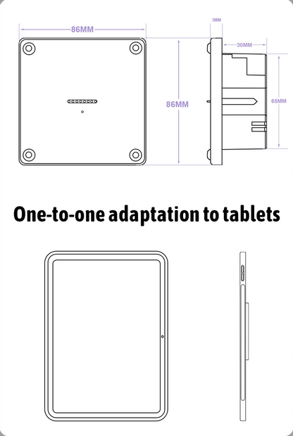 Magnetic Wall Mount Charger Base for iPad Tablets