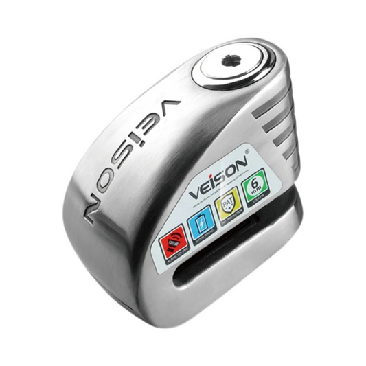 Stainless Steel Motorcycle Disc Lock with Alarm Set