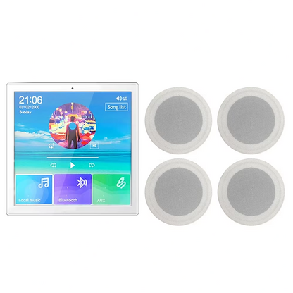 Bluetooth Wall Amplifier with 4.5-Inch Stereo Speakers