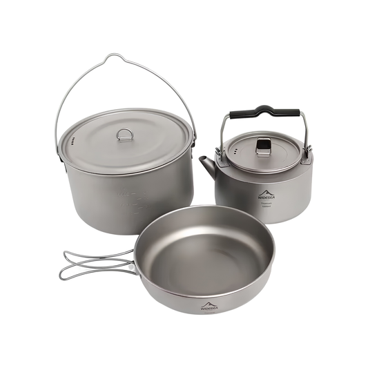 Lightweight Titanium Outdoor Cookware Set for Camping Travel