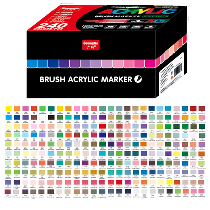 240 Colour Acrylic Marker Set Soft Tip Art Drawing Kit