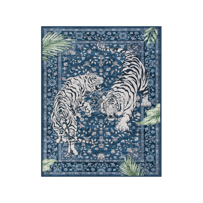 Large Jungle Tiger Flannel Rug 200x250cm Plush Carpet