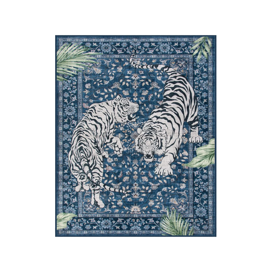 Large Jungle Tiger Flannel Rug 200x250cm Plush Carpet