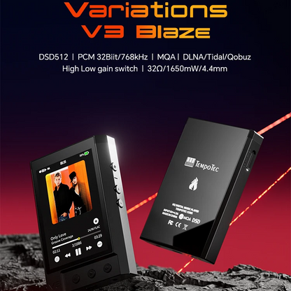Portable MP3 Player with 4.4mm Balanced Output and Storage Case