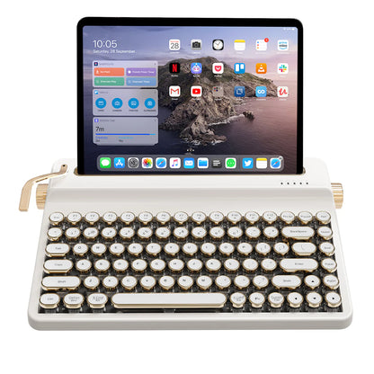 Retro RGB Wireless Mechanical Keyboard White Onyx Tactile