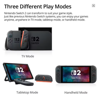 Nintendo Switch 2 Game Console with TV Mode and 1080p Screen