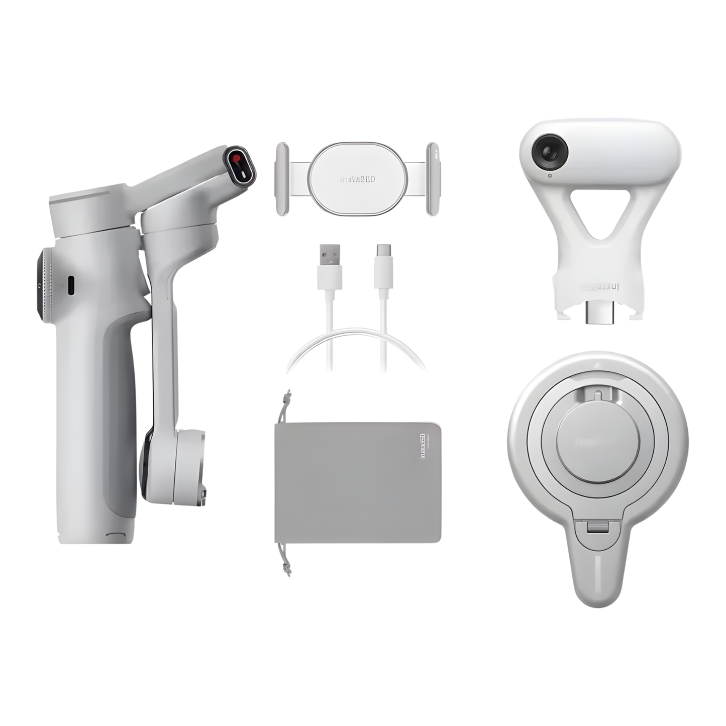 AI-Powered 3-Axis Smartphone Gimbal with Kit Accessories