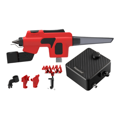 40PSI Wash-Free Airbrush Kit Auto-Stop Compressor 0.3mm
