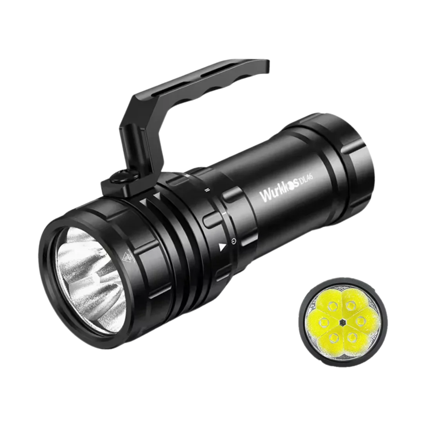 Ultra-Bright 20000L Diving Flashlight 6500K USB-C Rechargeable